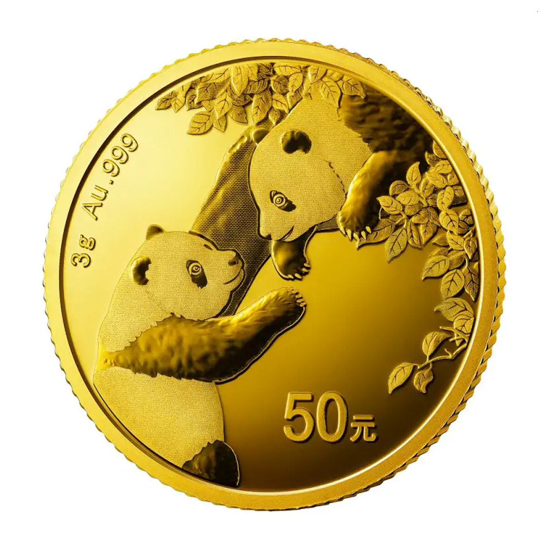 China Panda 3 gram gouden munt