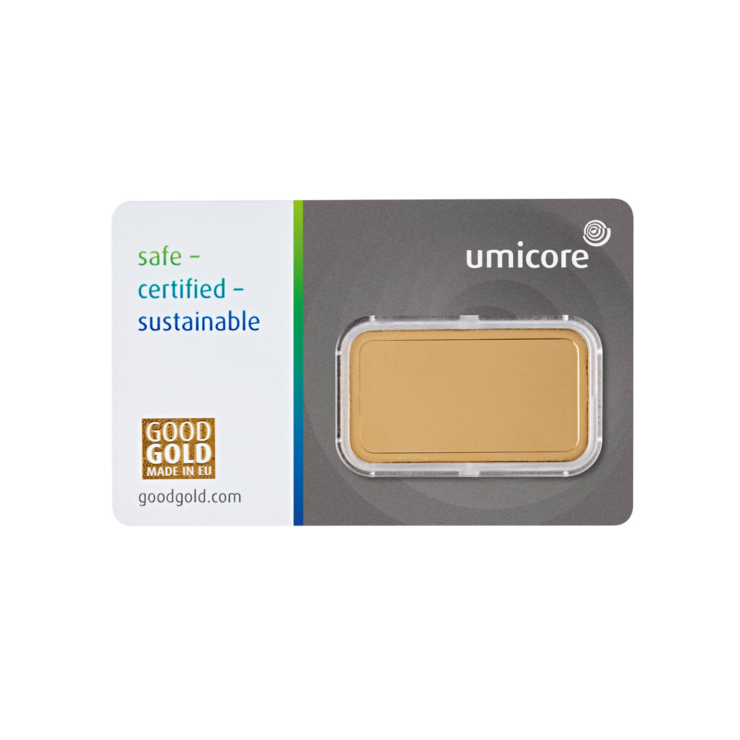 Umicore 20 gram goudbaar