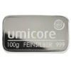 Umicore 100 gram zilverbaar