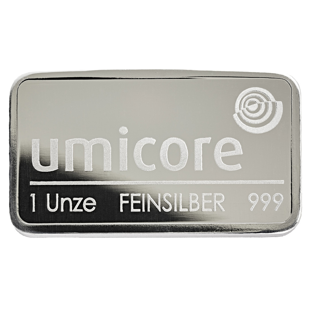 Umicore 1 ounce zilverbaar